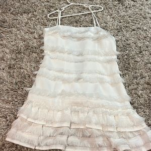 Princess Polly white tassel dress